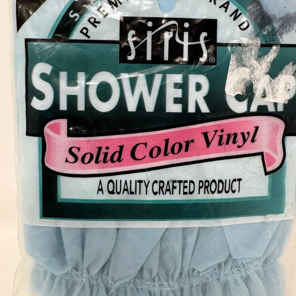 Siris Large Blue Vinyl Solid Color Shower Cap Quality Crafted Beauty Salon‎ Hair